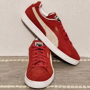 Puma Classic Suede XII, M9.5 Like new condition, High Risk Red/Puma White